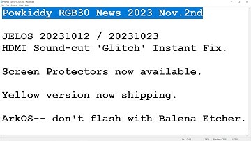 Powkiddy RGB30 HDMI Sound Fix, News
