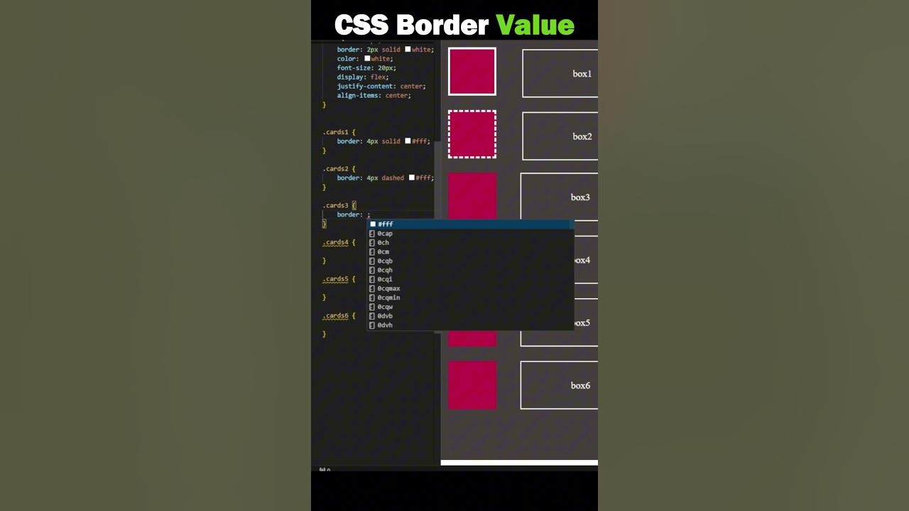 CSS Border Style Explained 🤯 #css #codingstella #animation - YouTube