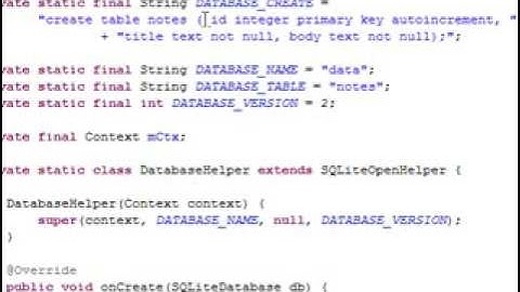 Android NotePad Tutorial video 1/16