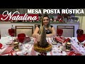 MESA POSTA RÚSTICA PARA O NATAL | MADEIRA E XADREZ