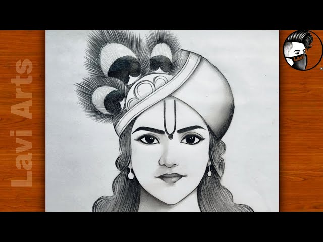 Krishna Cartoon Sketch, krishna drawing HD phone wallpaper | Pxfuel