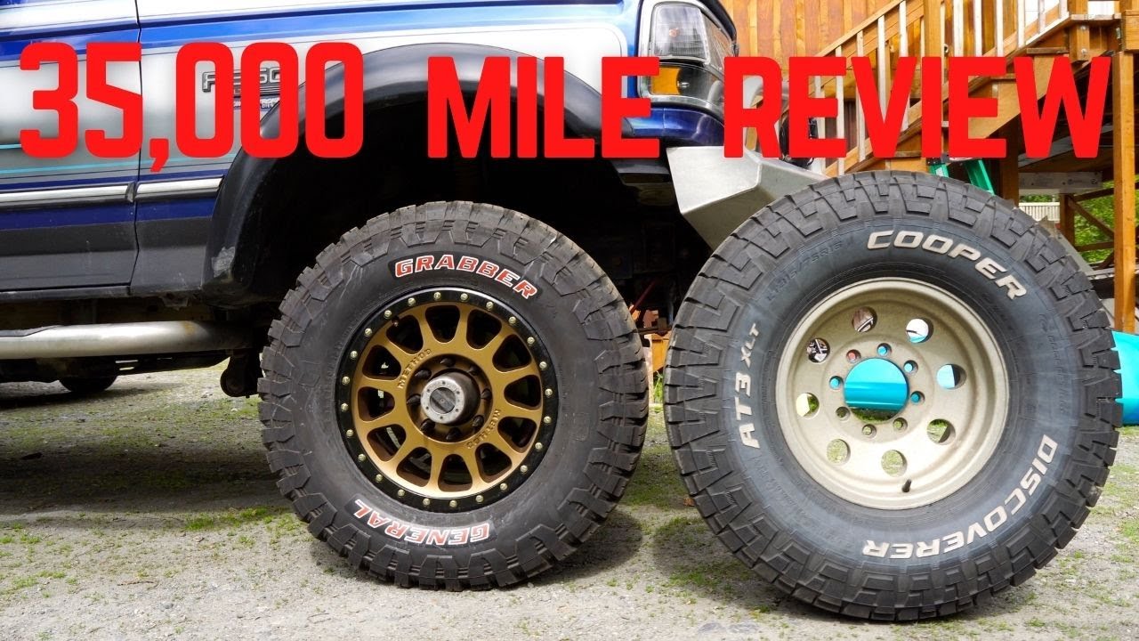 35,000 Mile REVIEW: Cooper Discoverer AT3 XLT & General Grabber X3 tires -  Snow, Ice, Gravel, Paved - YouTube