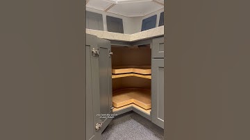 Ready to upgrade? Discover the magic of the hidden lazy Susan! #wholesalecabinets #kitchenstorage