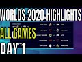 Worlds 2020 Play Ins Day 1 Highlights ALL GAMES | Lol World Championship 2020