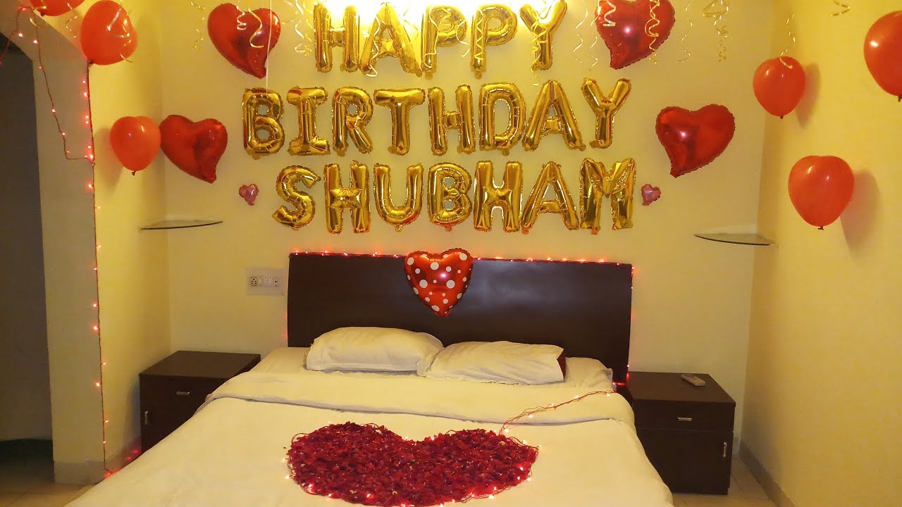 room decoration for birthday of husband
