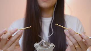 ASMR Rough Mic Picking using Dental Pick/Tweezers/Cotton Swab (No Talking)