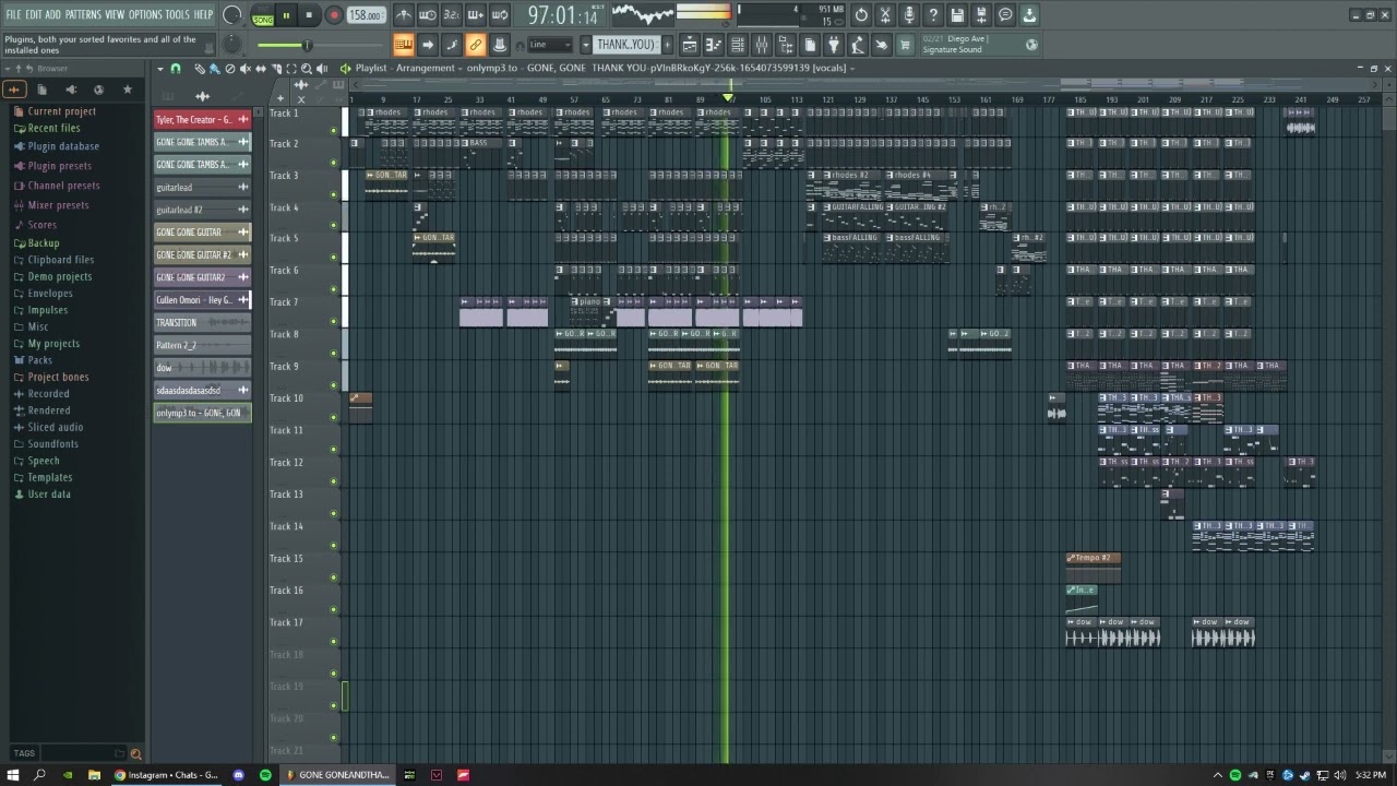 GONE, GONE / THANK YOU (FL STUDIO REMAKE)