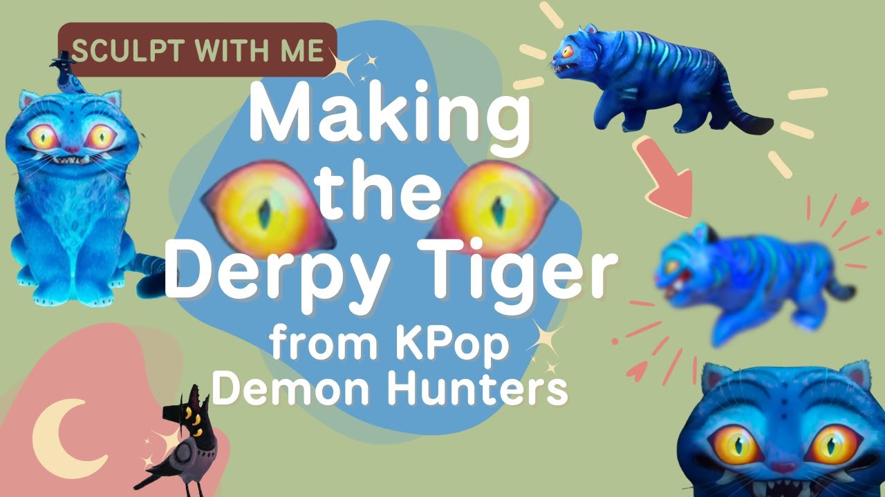 Making the Derpy Tiger from KPop Demon Hunters | Sculpt with me