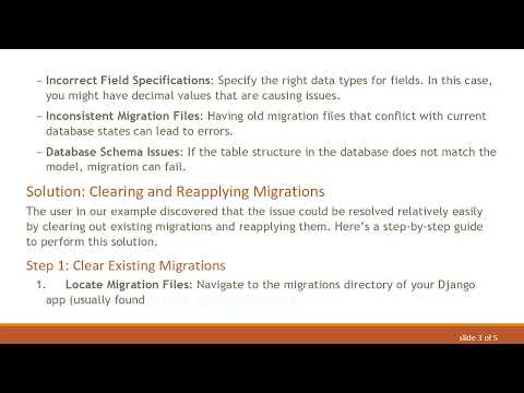 Resolving the Django Migration Error: A Step-by-Step Guide to Fixing Your Migrations