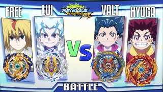 RAGE LONGINUS & MIRAGE FAFNIR vs BRAVE VALKYRIE SUPER HYPERION Epi 27 ベイブレードバースト超王 SUPERKING ANIME