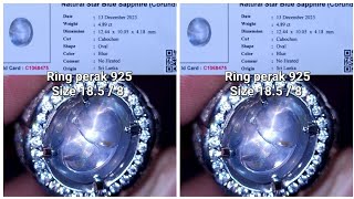 Natural star blue safir ceylon sapphire srilanka BODY GLASS