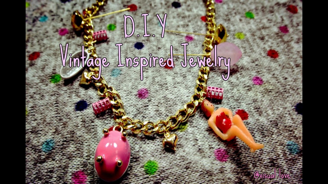 DIY Vintage Inspired Charm Necklace Bead Landing YouTube