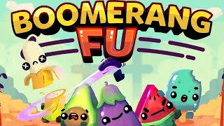 Boomerang Fu  SLICE UP YOUR FRUIT FRIENDS! (4 Player Demo Gameplay)