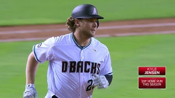 SF@ARI: Jensen belts his first Major League home run