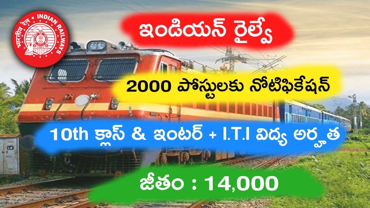 Indian Railway 2019 Recruitment 2000 Apprentice Posts Notification || Latest Railway Jobs 2019