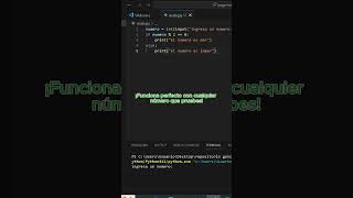 como saber si un numero es par o impar en python #aprenderpython #programming #python
