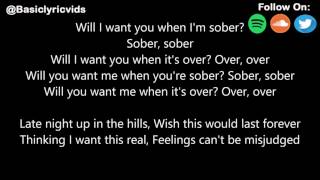 Video thumbnail of "Sober - By: Bazzi (Lyrics)"