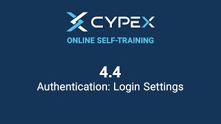 4.4 CYPEX Authentication: Login Settings | CYBERTEC PostgreSQL Rapid App Dev