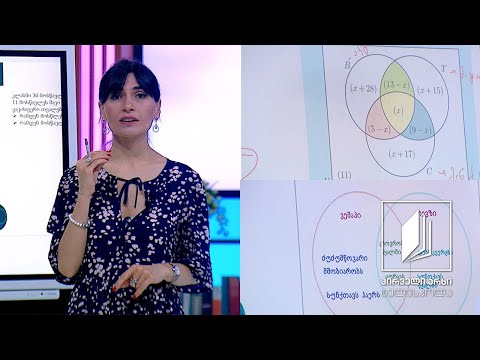 მათემატიკა, X კლასი - ამოცანების ამოხსნა ვენის დიაგრამების მეშვეობით #ტელესკოლა