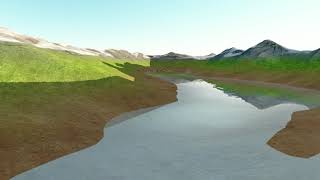 Procedural Terrain Generation - Smooth camera path using Bézier curve