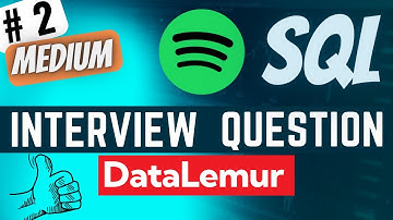 SPOTIFY Interview Question Solved - SQL | "Top 5 Artists" | Everyday Data Science