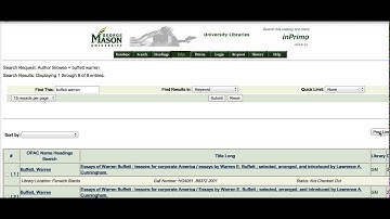 Basic Searching- George Mason University Libraries Catalog