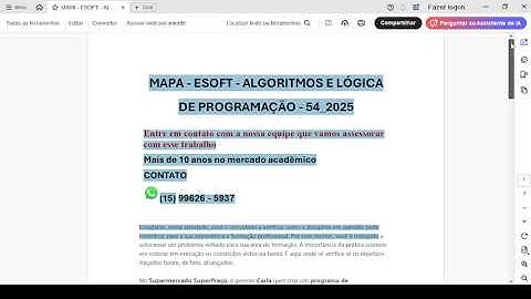 MAPA   ESOFT   ALGORITMOS E LÓGICA DE PROGRAMAÇÃO   54 2025