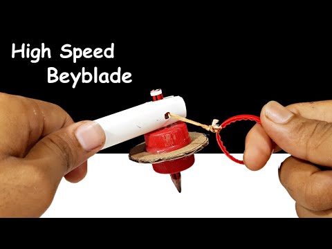 How to make Beyblade with launcher at home | Easy DIY Beyblade and Launcher