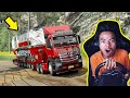 TRUK SIBA SURYA GAGAL DIJALUR BADAI MUAT LOKOMOTIF - ETS2