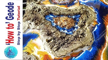 How to RESIN GEODE TUTORIAL - Mica powder, glass, glitter and foam, AWESOME result, step by step