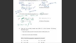 Solving Equations - Worksheet Solutions