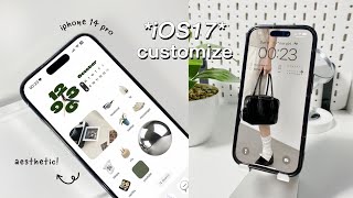 iOS 17 aesthetic customization! 🌱🤍 | custom iphone theme, widgets, icons tutorial ✿ screenshot 4
