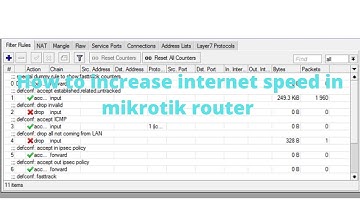 Increase internet speed || MikroTik router || Filter rules