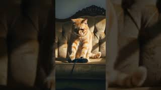 Ginger Cat Plays Video Games Like a Pro! #cat #catlovers #cute #viral #shorts shorts