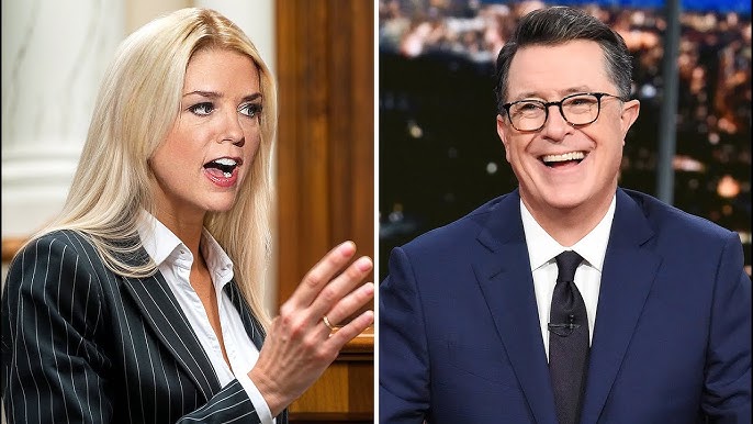 Stephen Colbert INSULTS Pam Bondi on Live TV–Her response Leaves entire Studio Speechless! - YouTube