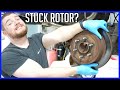 How to remove a stuck brake rotor  easy