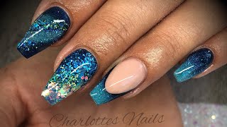 nails acrylic glitter