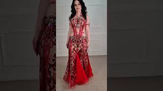 RED Belly Dance Dress Aida Style
