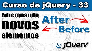 Adicionando novos elementos com as funções After e Befores em jQuery - Curso de jQuery - Aula 33