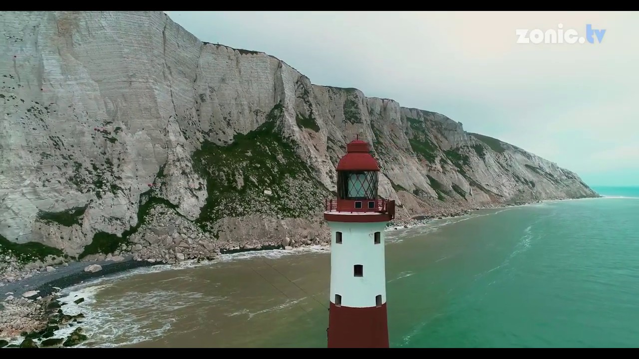 Drone flight over Beach in UK 4k 60fps