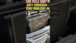 Car Feels Sad? 😭 Dirty Condenser = Big Problem! 😱#carac #carcooling #carcondensar #acrepair