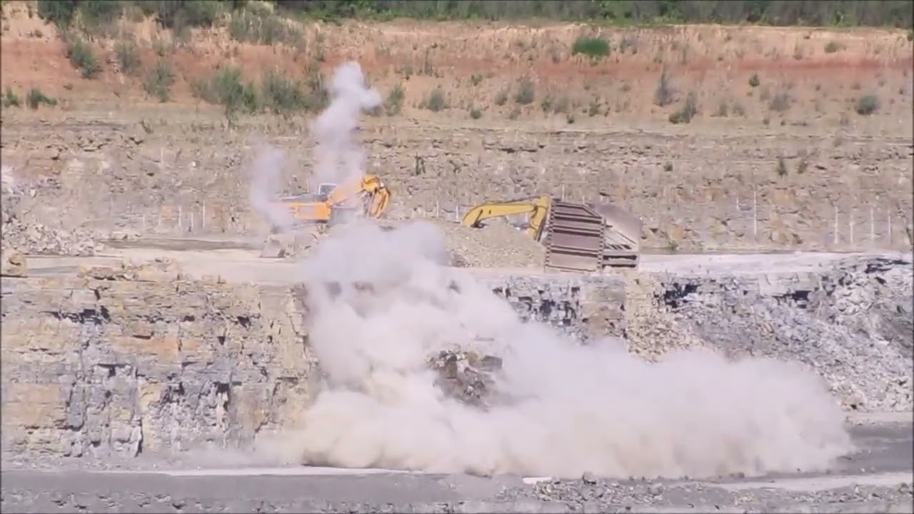 Führung mit Sprengung im bmk Steinbruch Talheim