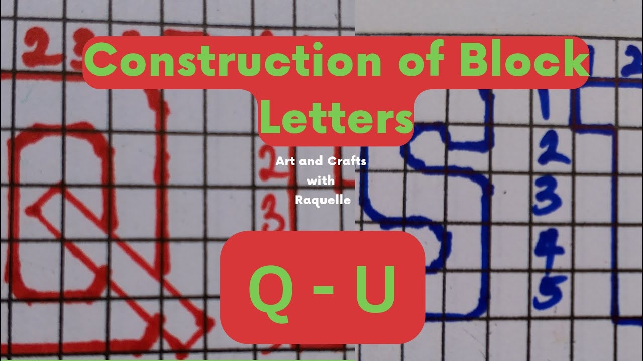 Construction of Uppercase (Capital) Letters Q - U | Block/Constructed ...