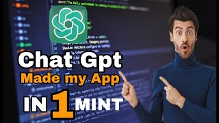 How to build a App in 1 minute using ChatGpt and python          #chatgpt #openai