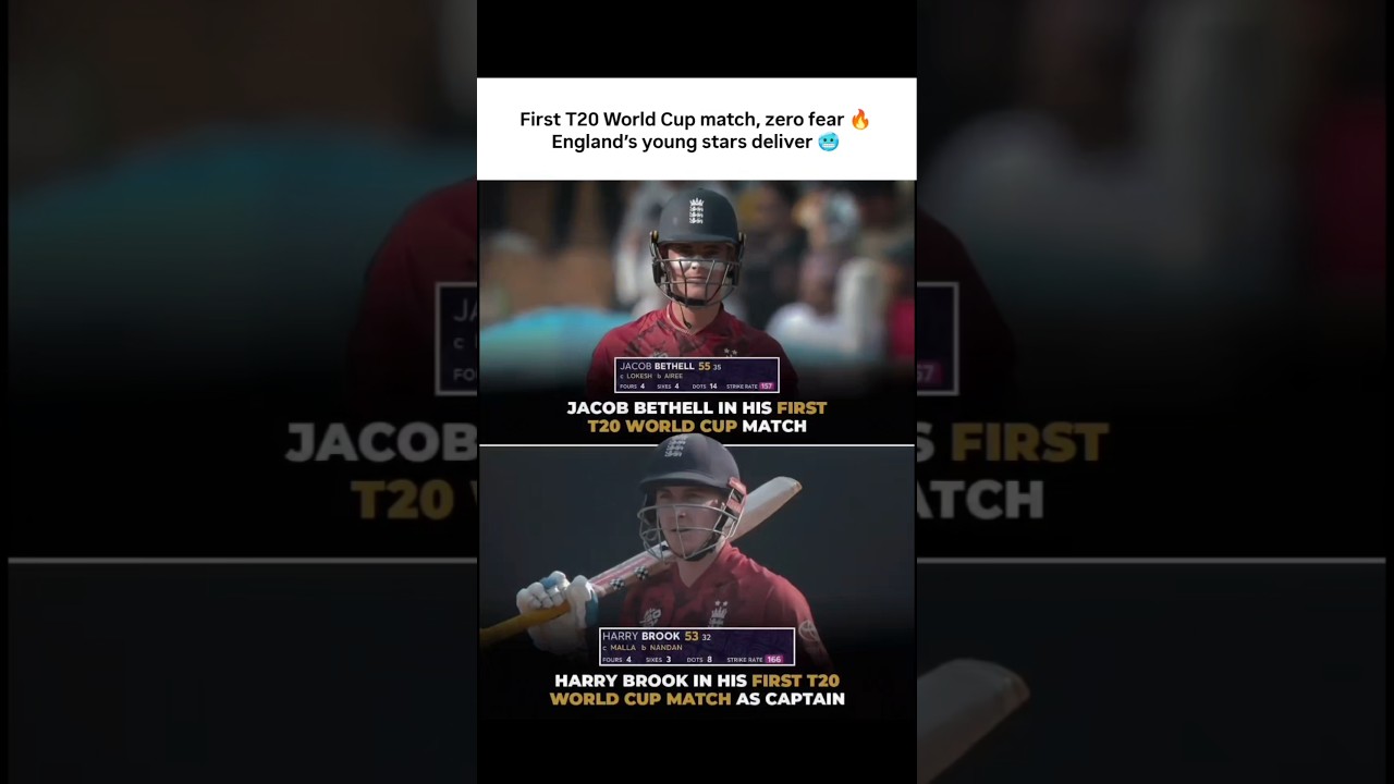 England’s next generation arrives 😮 Bethell & Brook shine in T20 WC opener 🔥 
