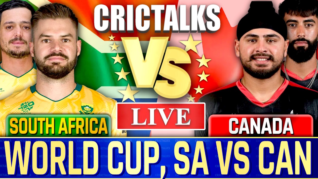 🔴 Live: South Africa vs Canada, World Cup, Live Cricket Match Commentary, Scores 2nd Innings
