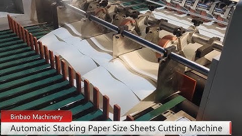 Bond Paper Roll To Sheet Cutter Sheeter Machine With Automatic Stacker Conveyor Belt