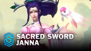 Sacred Sword Janna Wild Rift Skin Spotlight