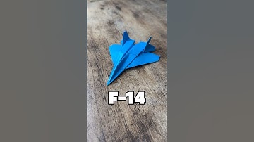ORIGAMI FIGHTER JET F-14 TOMCAT TUTORIAL | HOW TO MAKE COOL PAPER  AIRPLANE EASY FOLDING | TOP GUN