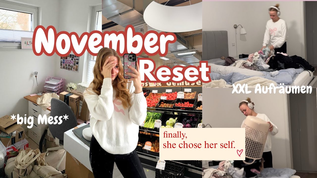 NOVEMBER-RESET VLOG ❄️: alles aufräumen und putzen, ins Nagelstudio, Wäsche und Koffer ausräumen ✨